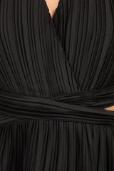 PIppa Long SLeeve Midi Dress - Black