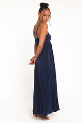 Polly Halterneck Maxi Dress - Navy