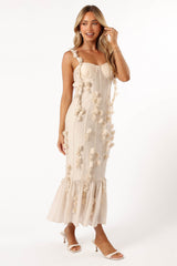 Posedly Midi Dress - Cream