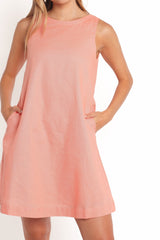 Priyanka Mini Dress - Peach