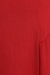 Ramona Halterneck Midi Dress - Red
