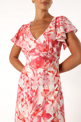 Ramsey Maxi Dress - Red Floral