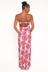 Remmie Strapless Maxi Dress - Pink Floral