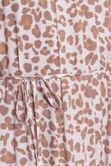 Rhody Off Shoulder Maxi Dress - White Leopard