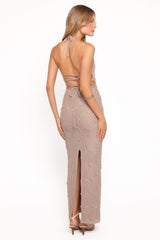Riley Halter Maxi Dress - Taupe