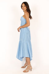 Riley Midi Dress - Blue