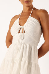 Rilie Halterneck Mini Dress - White