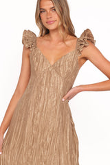 Romola Midi Dress - Bronze