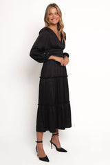 Rowen Long Sleeve Maxi Dress - Black