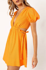 Sachie Cut Out Mini Dress - Orange