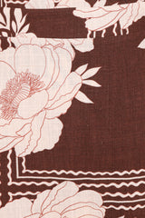 Safia Midi Dress - Brown Floral