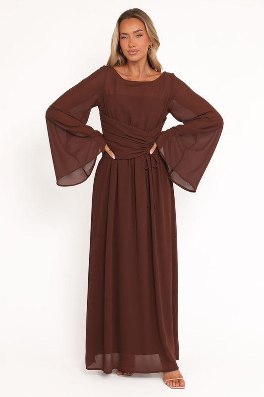Samara Maxi Dress - Brown