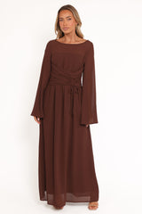 Samara Maxi Dress - Brown