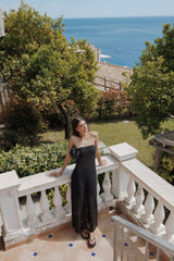 Sienna Strapless Maxi Dress - Black Lace