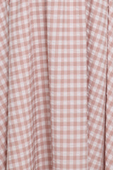 Siun Short Sleeve Midi Dress - Brown Gingham