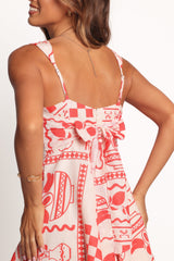 Sloan Mini Dress - Red Print
