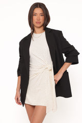 Sonia Mini Dress - White Polka Dot