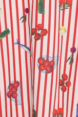 Soph Strapless Maxi Dress - Red Picnic Stripe