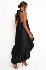Soren Halterneck Midi Dress - Black