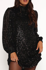 Springfield Mini Dress - Black/Gold