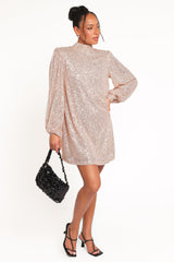 Springfield Mini Dress - Gold