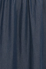 Steele Puff Sleeve Midi Dress - Dark Denim