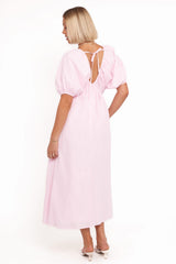 Sullivan Puff Sleeve Maxi Dress - Pink
