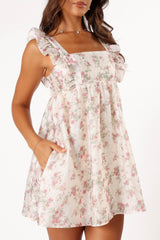 Sunnie Dress - Ivory Pink Floral