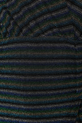 Tahlia Wrap Midi Dress - Blue Gold Stripe
