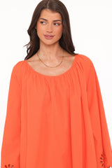 Tampa Long Sleeve Mini Dress - Orange