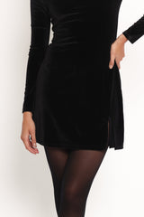 Taylor Velvet Mini Dress - Black