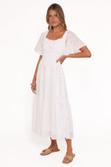 Tierney Midi Dress - White