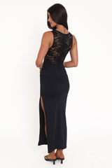 Tinashe Lace Midi Dress - Black