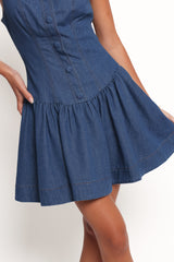 Tiziana Mini Dress - Indigo Denim