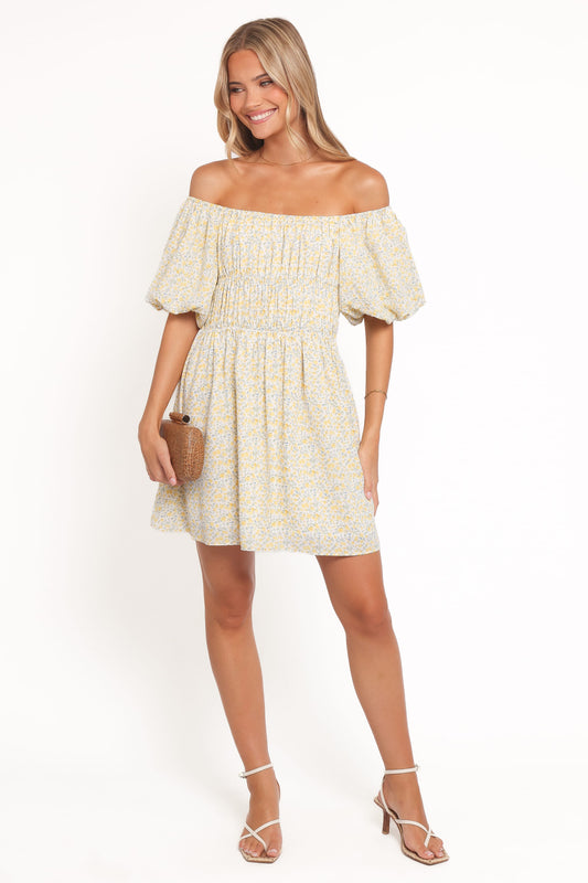 Tori Off Shoulder Mini Dress - Floral