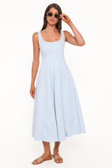 Una Midi Dress - Blue