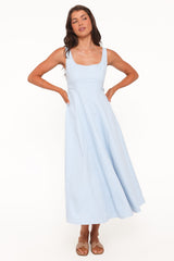 Una Midi Dress - Blue
