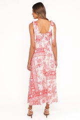 Valara Tie Shoulder Maxi Dress - Rose Tile