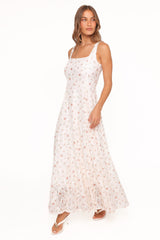 Valley Maxi Dress - White Floral Lace