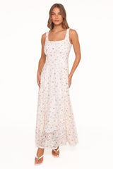 Valley Maxi Dress - White Floral Lace