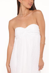 Vee Strapless Maxi Dress - White