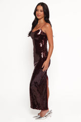 Vesina Maxi Dress - Burgundy