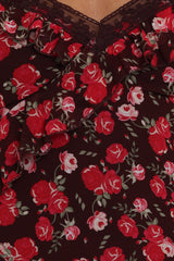 Virginia Maxi Dress - Brown Floral