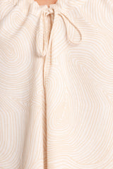 Walker Smock Mini Dress - Tan Swirl