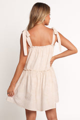 Wells Mini Dress - Tan Swirl