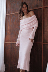 Wilma Off Shoulder Dress - Pink