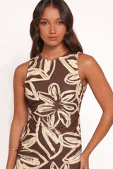 Xara Mini Dress - Chocolate Floral