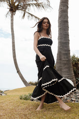 Yana Maxi Dress - Black Cream