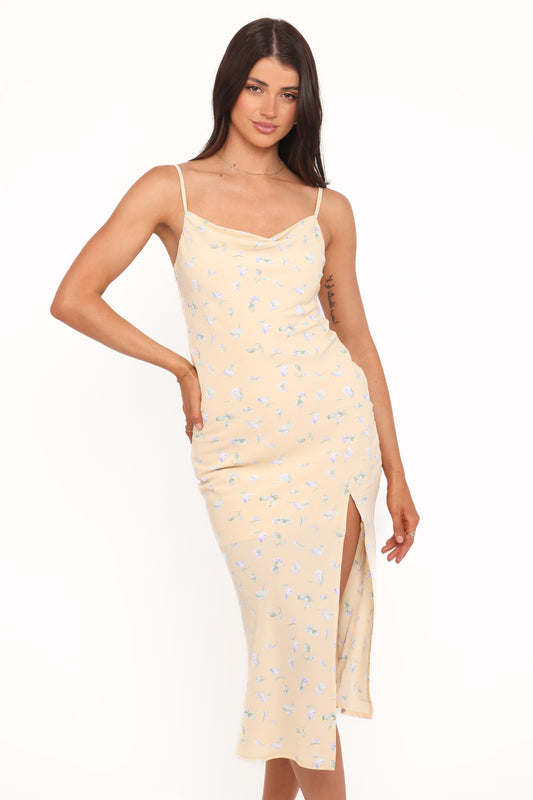 Yelena Dress - Yellow Floral