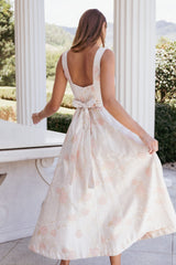 Zaria Midi Dress - Pink Floral